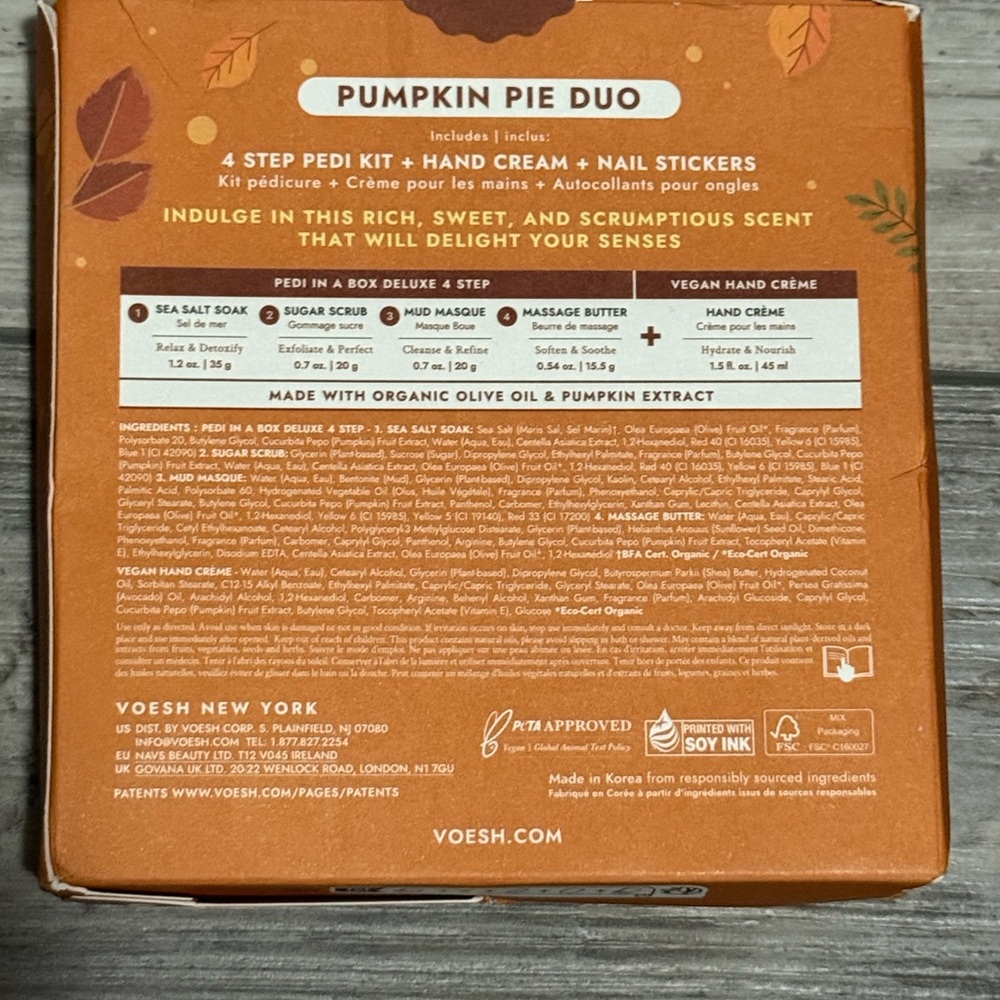 Voesh Pumpkin Pie Duo Set